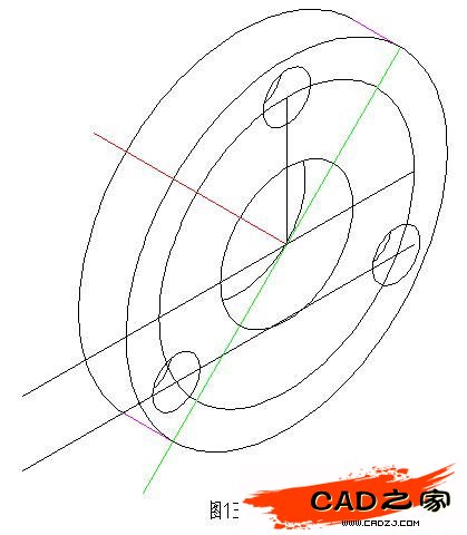 AutoCAD二维教程：细说机械零件轴测图的画法_中国教程网