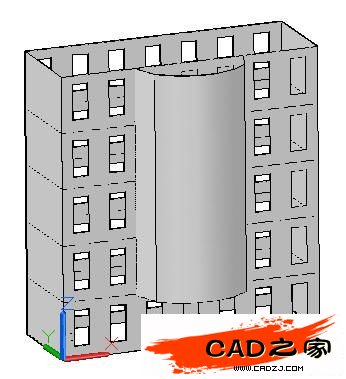 AutoCAD 2011新功能教程：曲面命令创建楼房_中国教程网