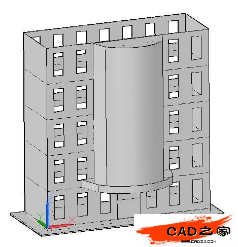 AutoCAD 2011新功能教程：曲面命令创建楼房_中国教程网