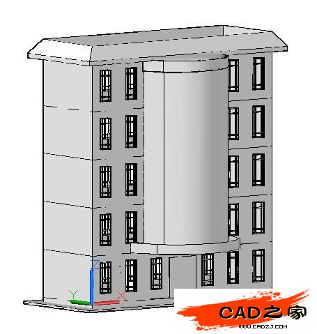 AutoCAD 2011新功能教程：曲面命令创建楼房_中国教程网