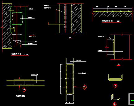 CAD室内设计之幕墙节点详图 