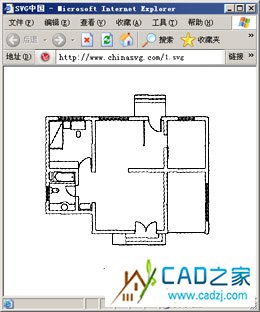 图1 通过转换器转换后得到的SVG图形