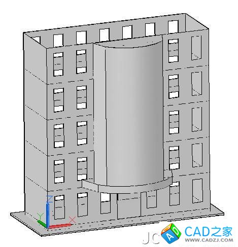 AutoCAD2011曲面命令创建楼房_天极设计在线整理