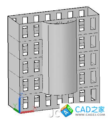 AutoCAD2011曲面命令创建楼房_天极设计在线整理