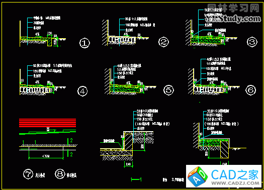 室外构件详图CAD图集下载