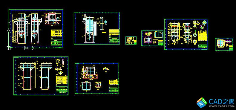 BH-CS-袋滤除尘器全套CAD图纸