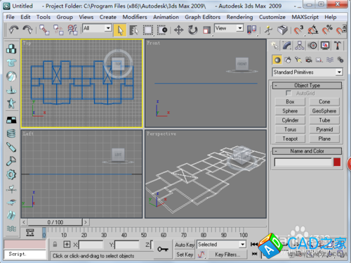 3dmax如何导入cad