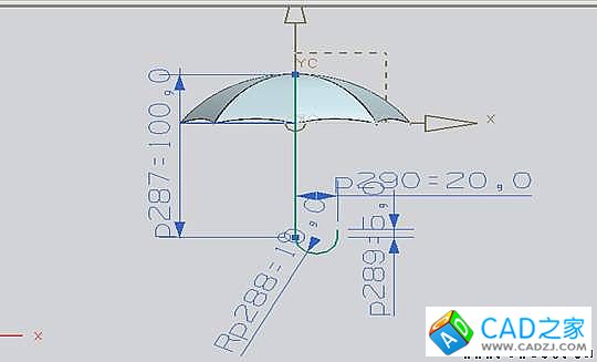 UG建模之雨伞