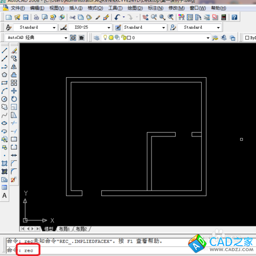 cad 2008自学教程：[4]cad房间门怎么画