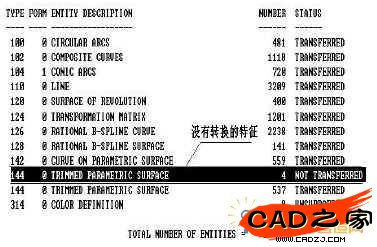 ANSYS导入IGES文件时的报告