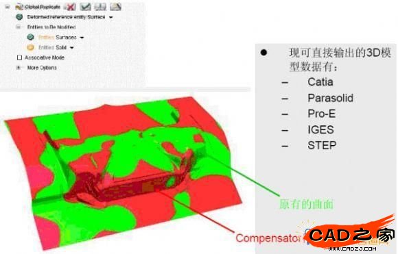 图4-6 得出回弹补偿后的模具型面