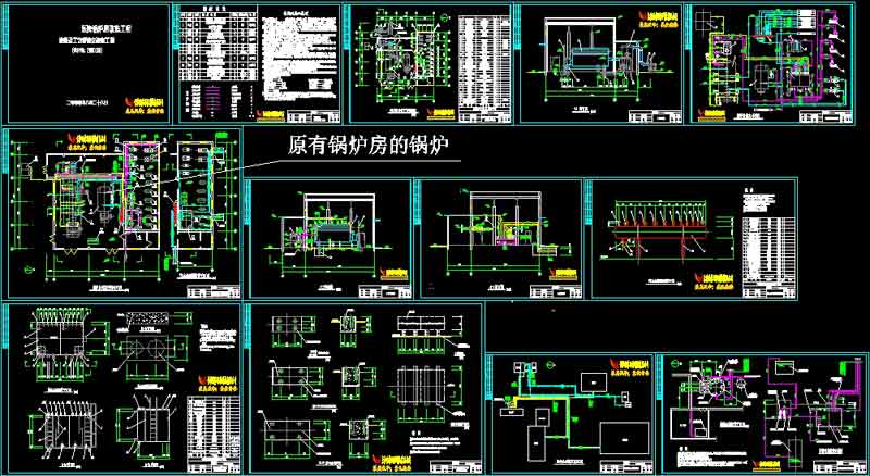 燃煤锅炉房设备及工艺施工图13张